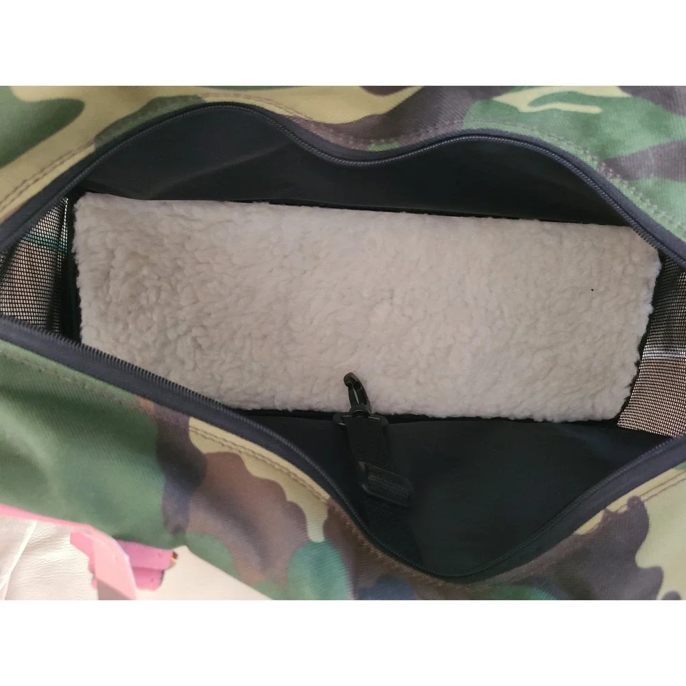 Petote Marlee Camo with Pink Stripe Pet Bag Purse Brand New W Tags